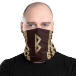 Berkana Brown Grunge Neck Gaiter bgy Wayuką́