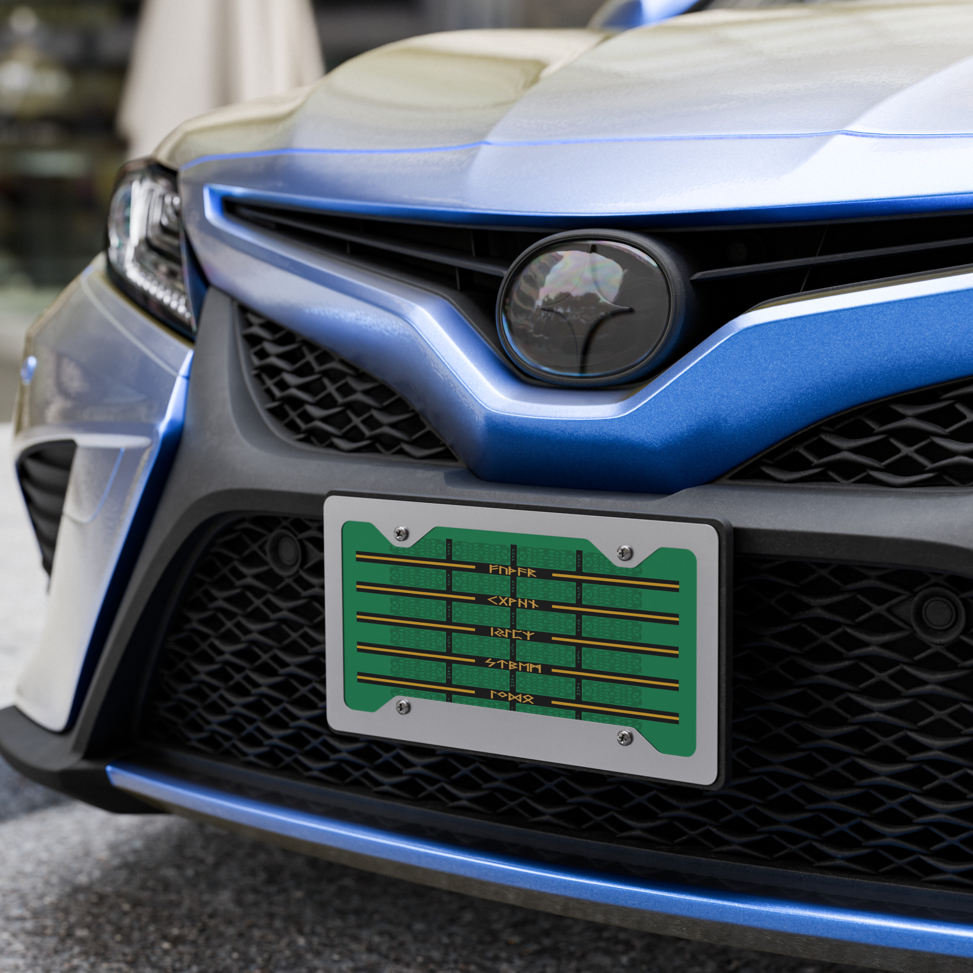 Celtic Runes 1 License Plate by Wayuką́