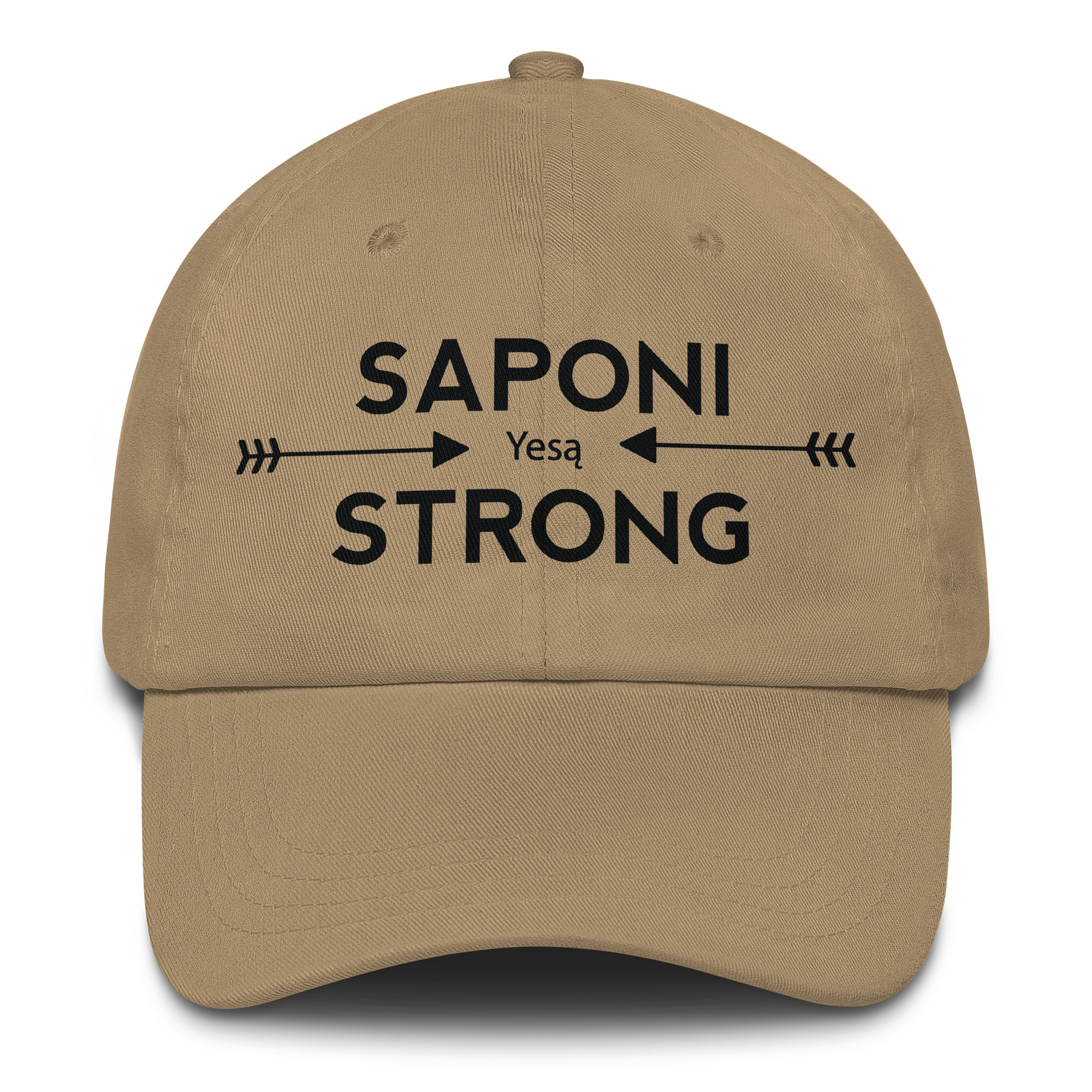 Saponi Strong Arrows Khaki Dad Hat by Wayuką́