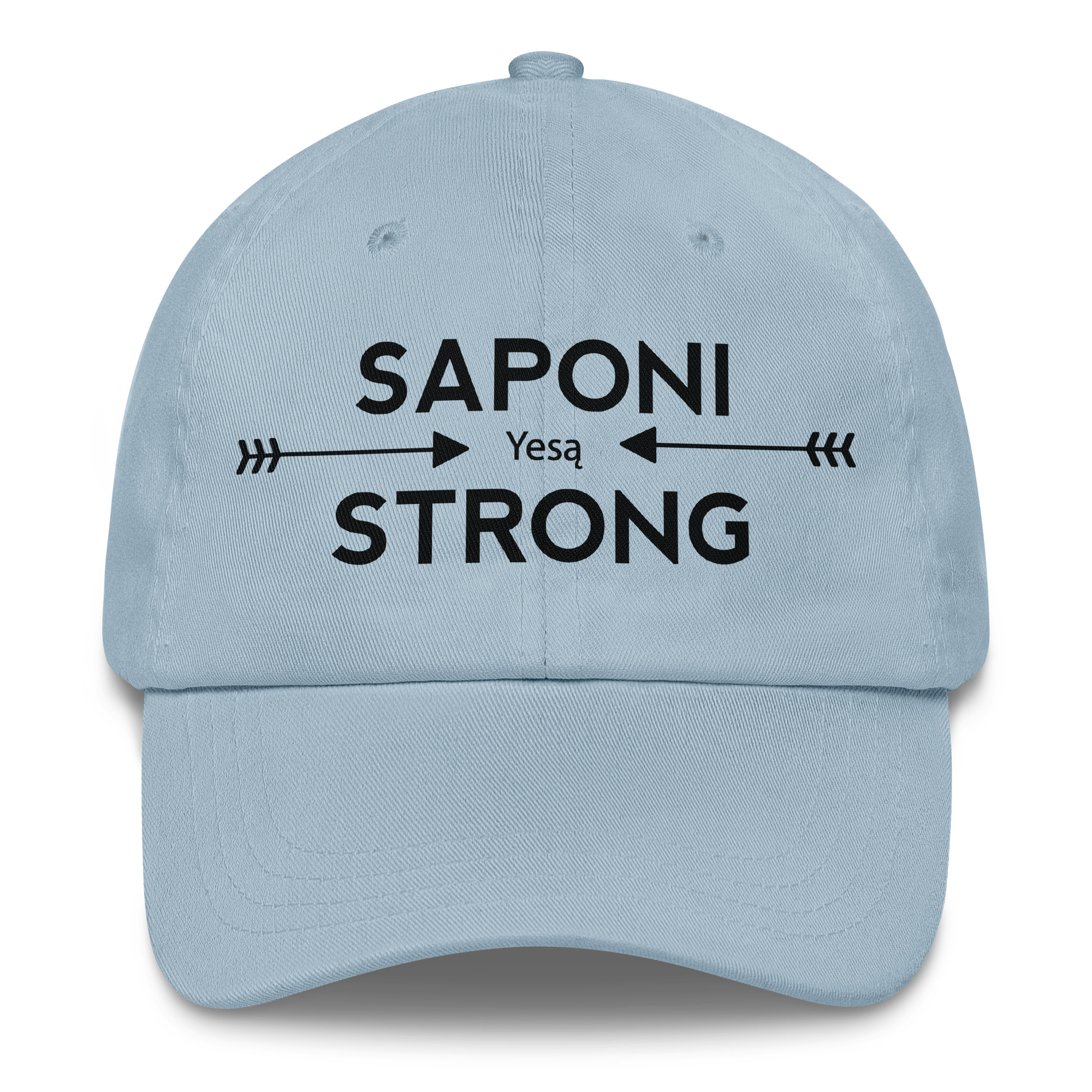 Saponi Strong Arrows Light Blue Dad Hat by Wayuką́