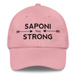 Saponi Strong Arrows Pink Dad Hat by Wayuką́