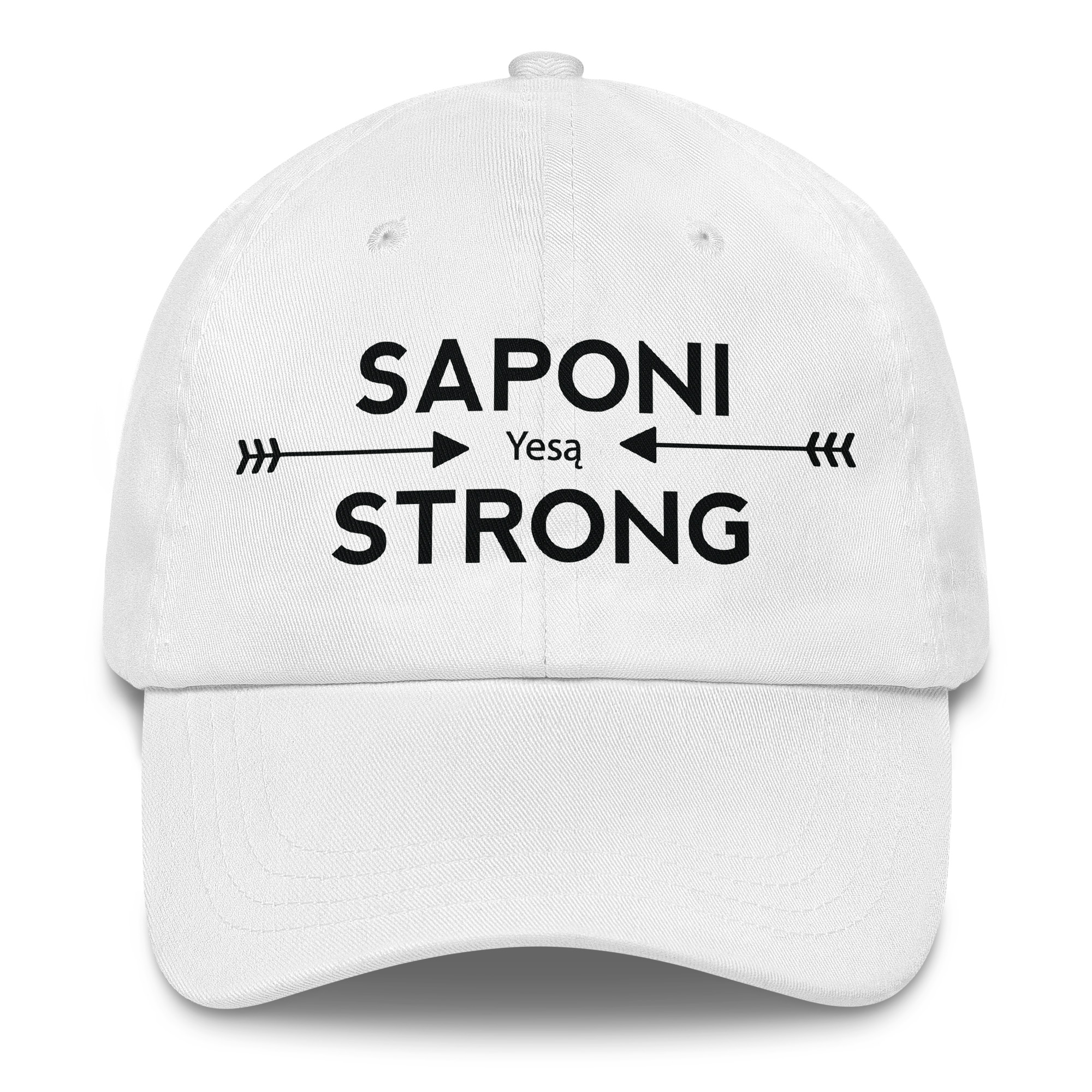 Saponi Strong Arrows White Dad Hat by Wayuką́