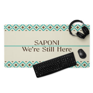Saponi We're Still Here Desk Mat by Wayuką́