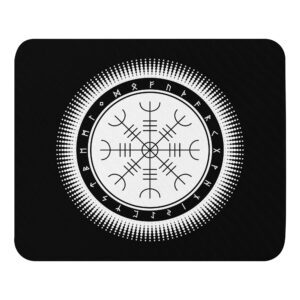 Aegishjalmr Halftone Mouse Pad by Wayuką́