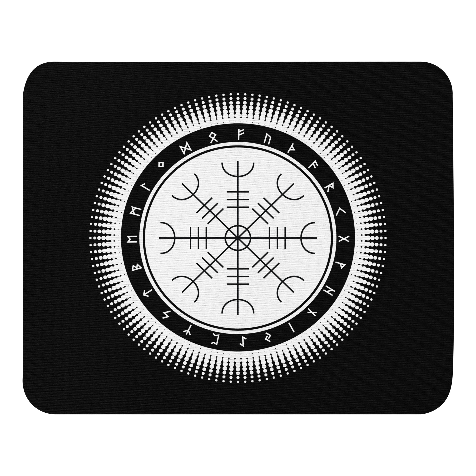 Aegishjalmr Halftone Mouse Pad by Wayuką́