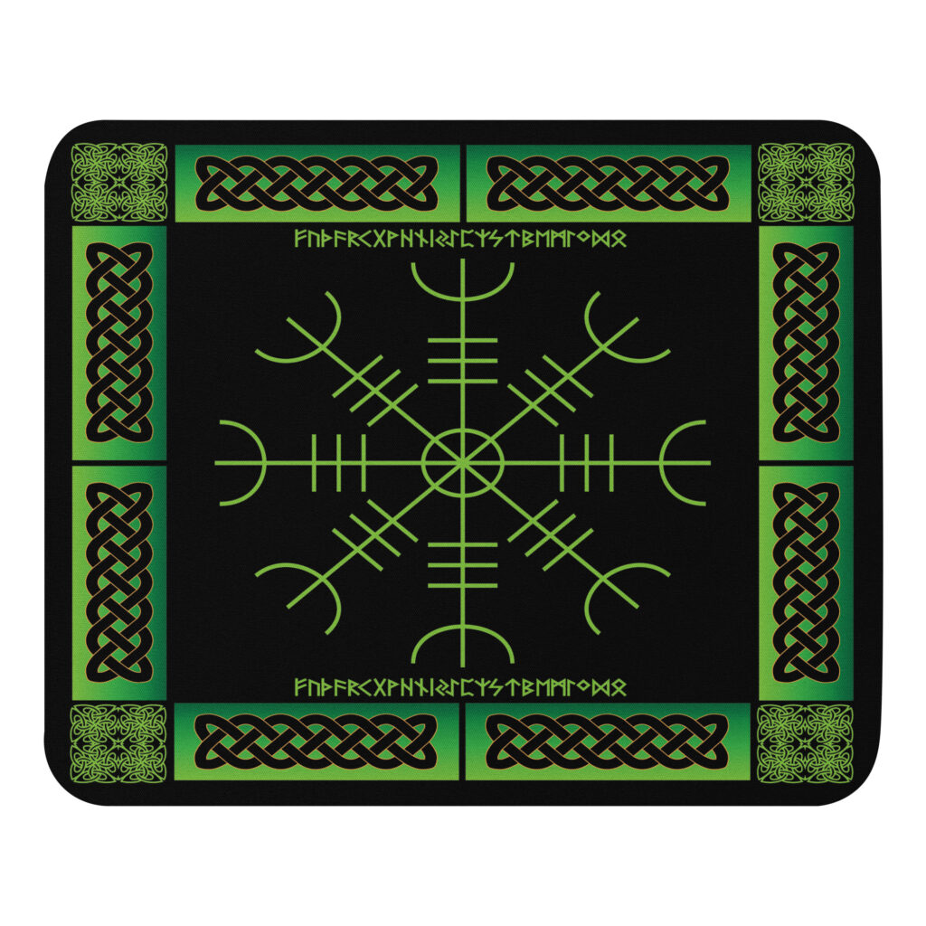 Celtic Aegishjalmr Mouse Pad by Wayuką́