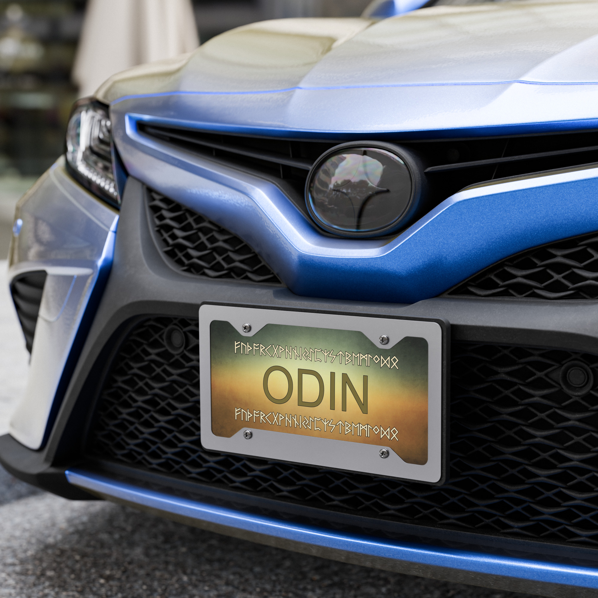 Odin Grunge License Plate by Wayuką́