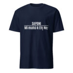 Saponi Mi:mahú:k Ehį Ney Navy Unisex T-shirt by Wayuką́