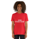 Saponi Mi:mahú:k Ehį Ney Red Unisex T-shirt by Wayuką́