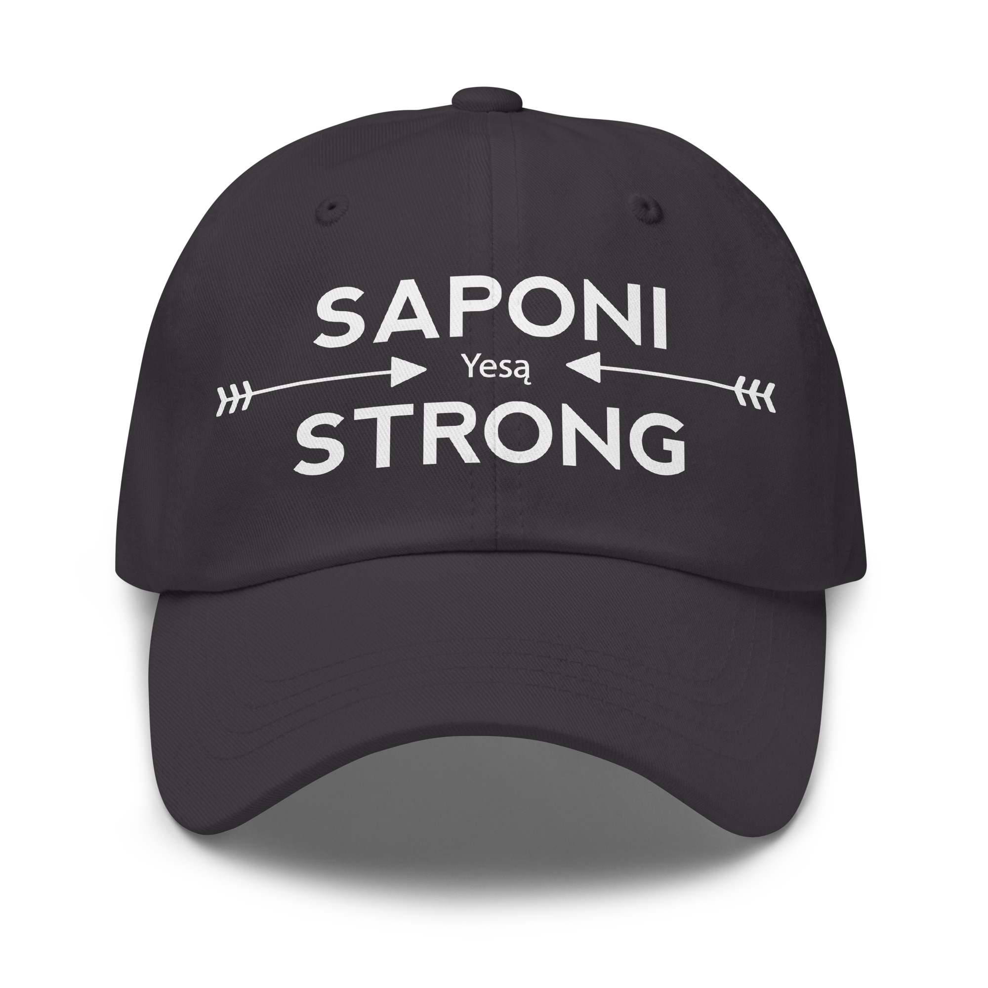Saponi Strong Arrows Dark Grey Dad Hat by Wayuką́