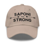 Saponi Strong Arrows Stone Dad Hat by Wayuką́
