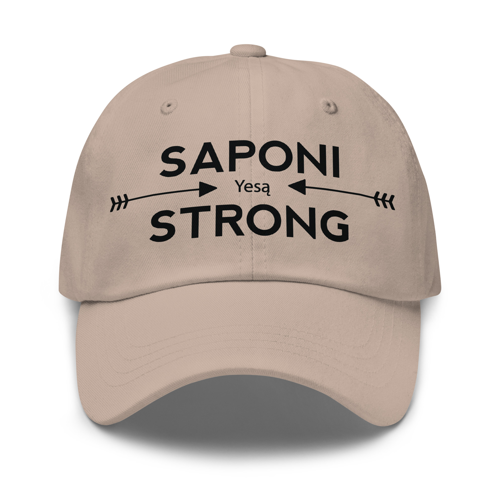 Saponi Strong Arrows Stone Dad Hat by Wayuką́