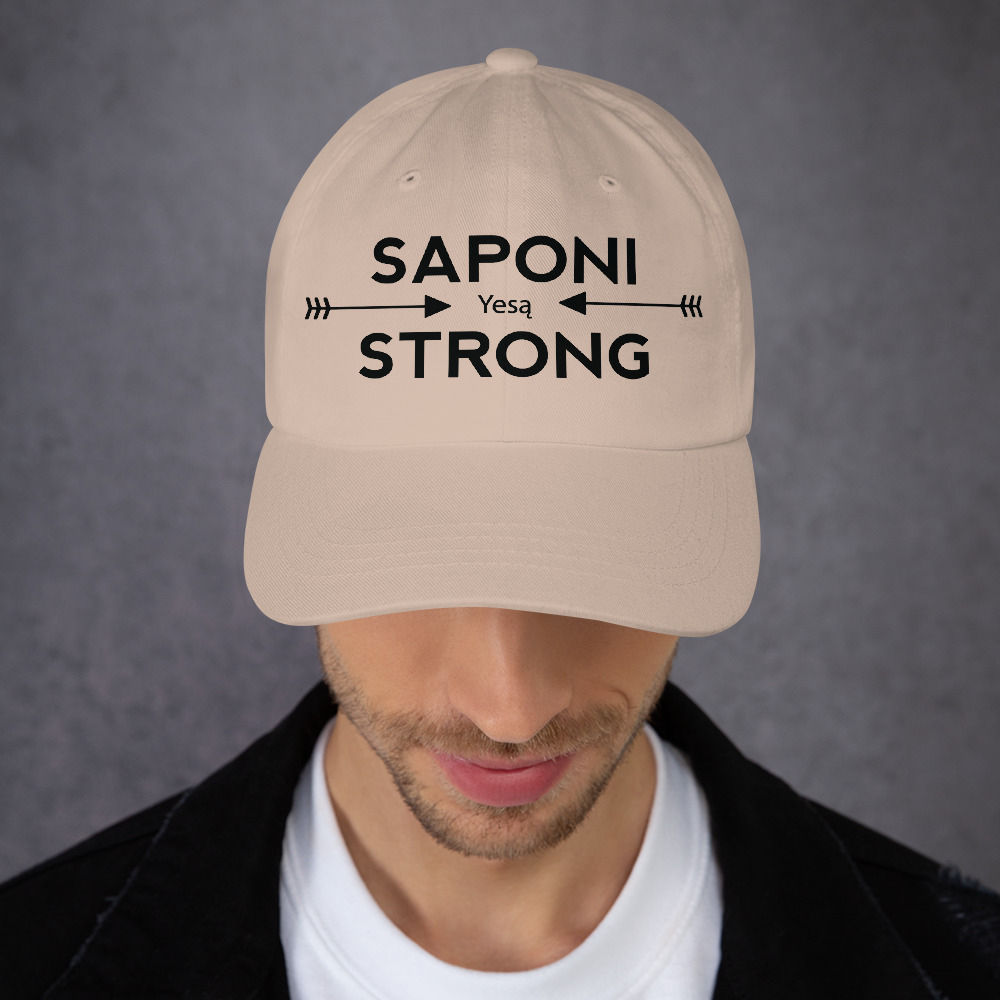 Saponi Strong Arrows Stone Dad Hat by Wayuką́