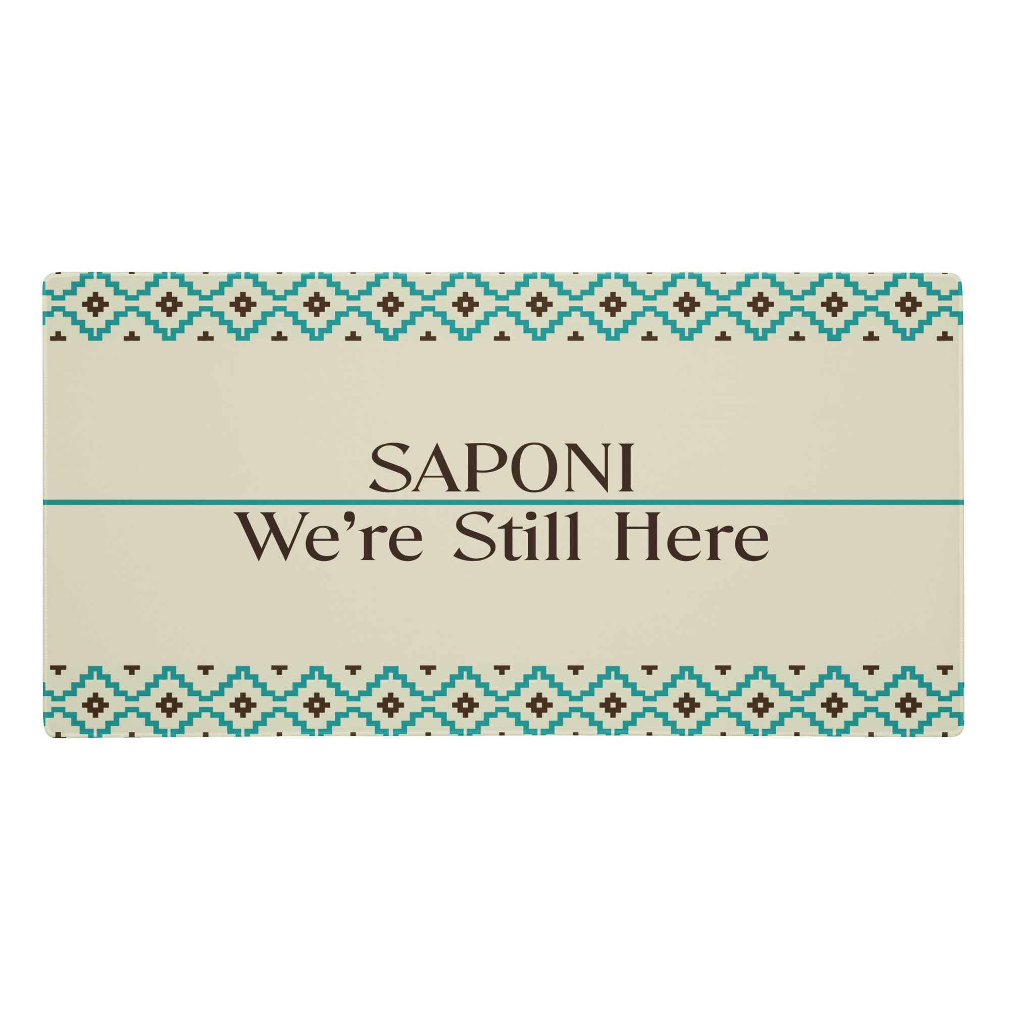 Saponi We're Still Here Desk Mat by Wayuką́