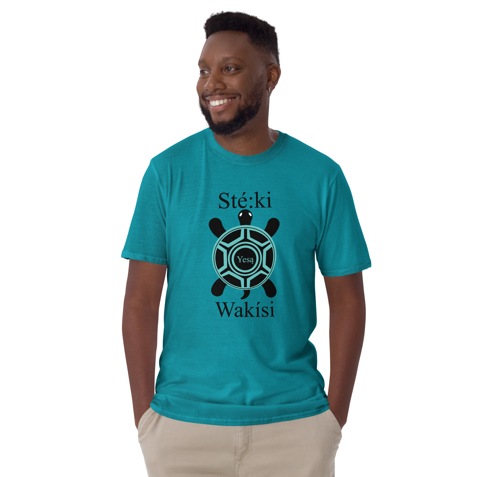 Steki Wakisi Tropical Blue T-shirt by Wayuką́