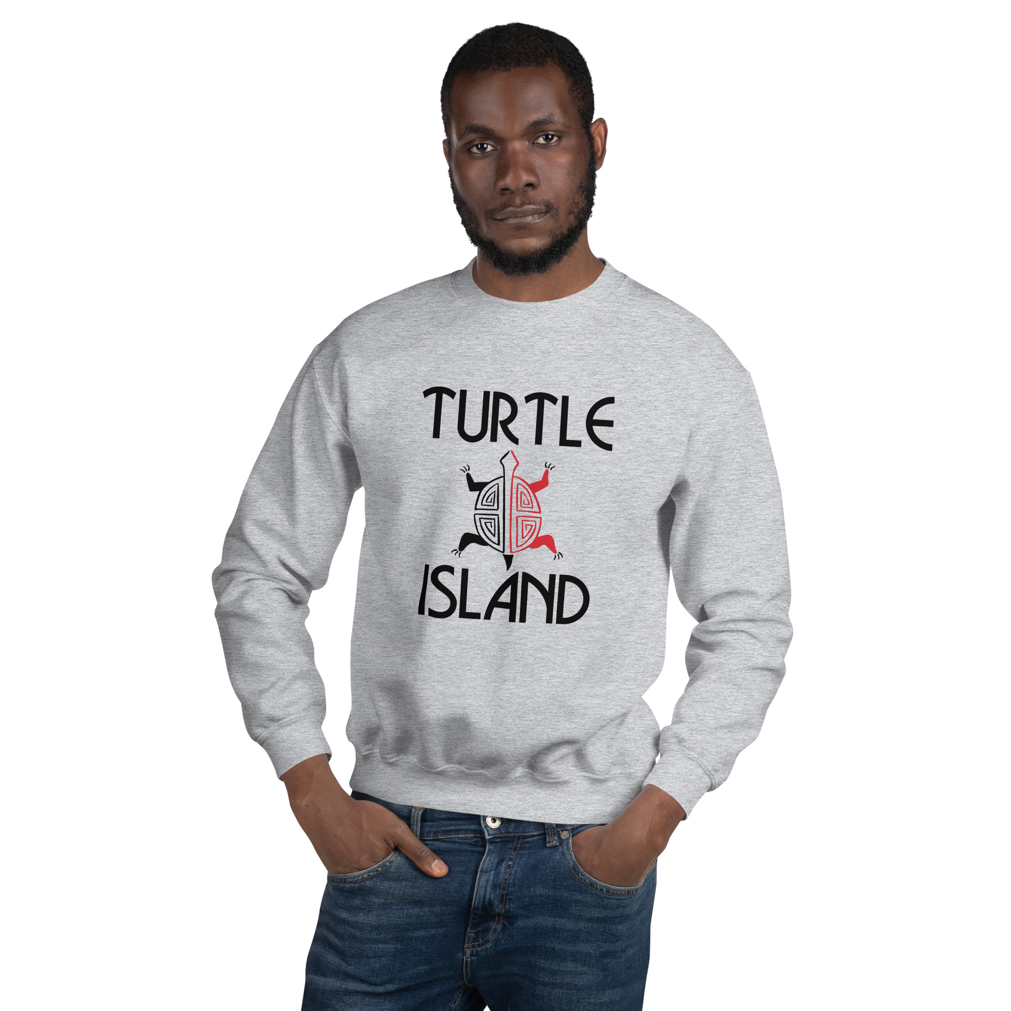 Turtle Island 1 Sport Grey Sweatshirt by Wayuką́