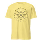 Aegishjalmr Runes Cornsilk Unisex T-shirt by Wayuką́