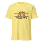 Saponi Ancestors Cornsilk Unisex T-shirt by Wayuką́