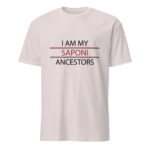 Saponi Ancestors Ice Grey Unisex T-shirt by Wayuką́
