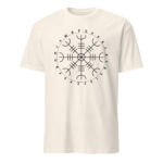 Aegishjalmr Runes Natural Unisex T-shirt by Wayuką́