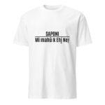 Saponi Mi:mahú:k Ehį Ney White Unisex T-shirt by Wayuką́