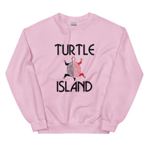 Turtle Island 1 Light Pink Sweatshirt by Wayuką́