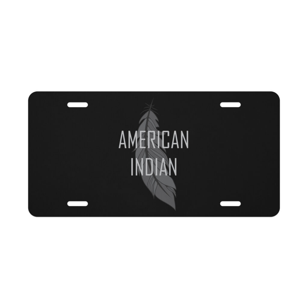 American Indian Feather License Plate by Wayuką́