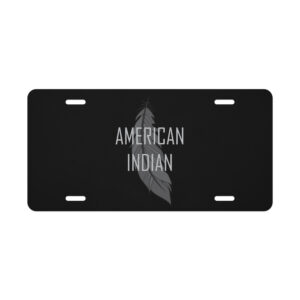 American Indian Feather License Plate by Wayuką́