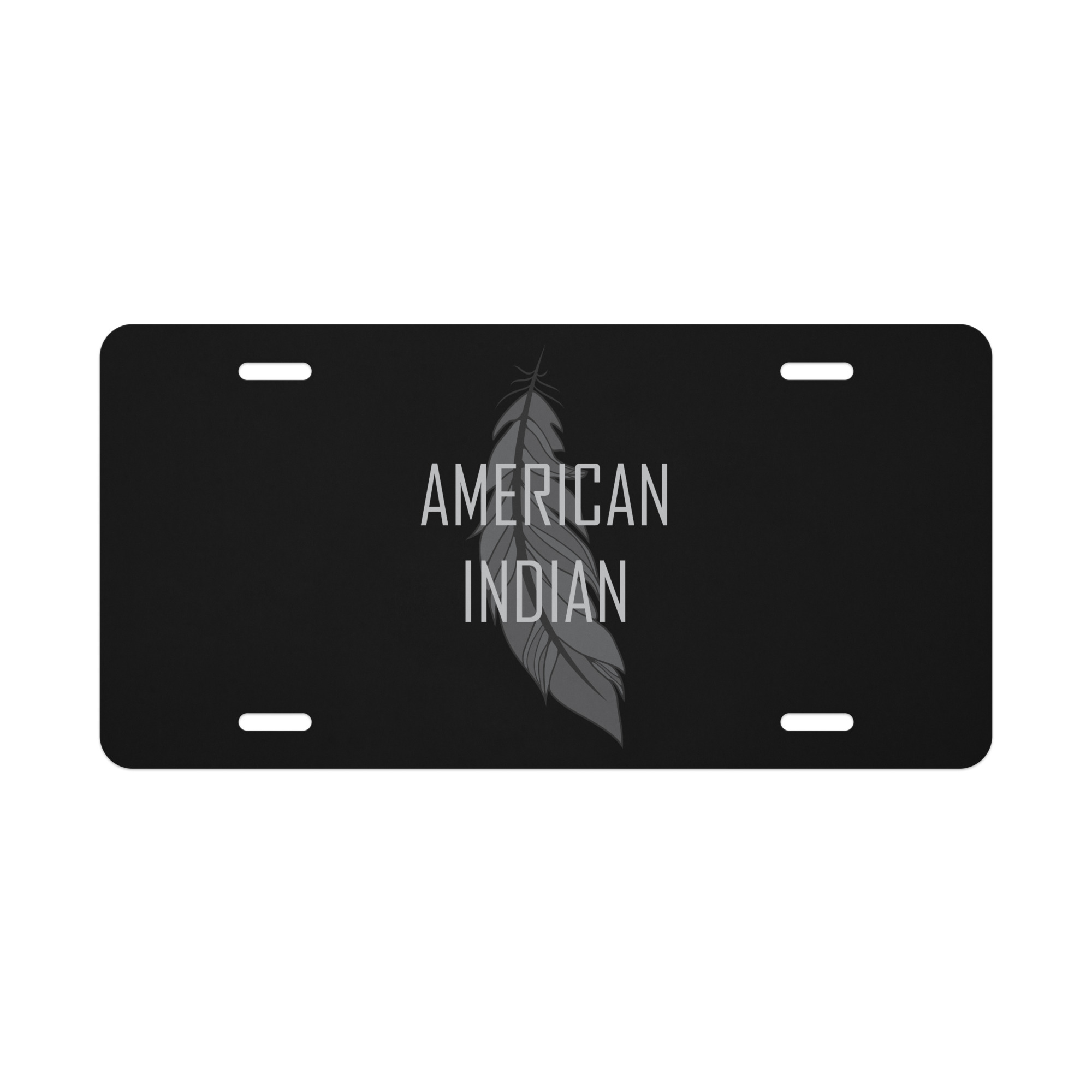 American Indian Feather License Plate by Wayuką́