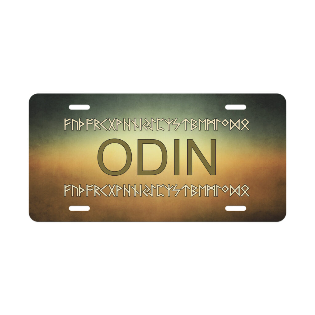 Odin Grunge License Plate by Wayuką́