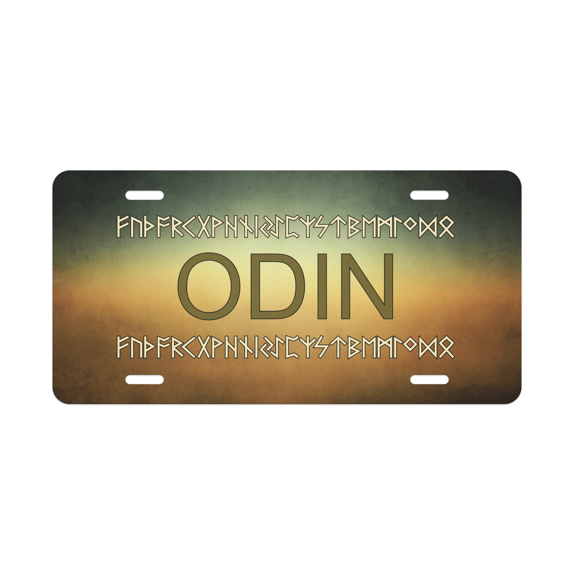 Odin Grunge License Plate by Wayuką́