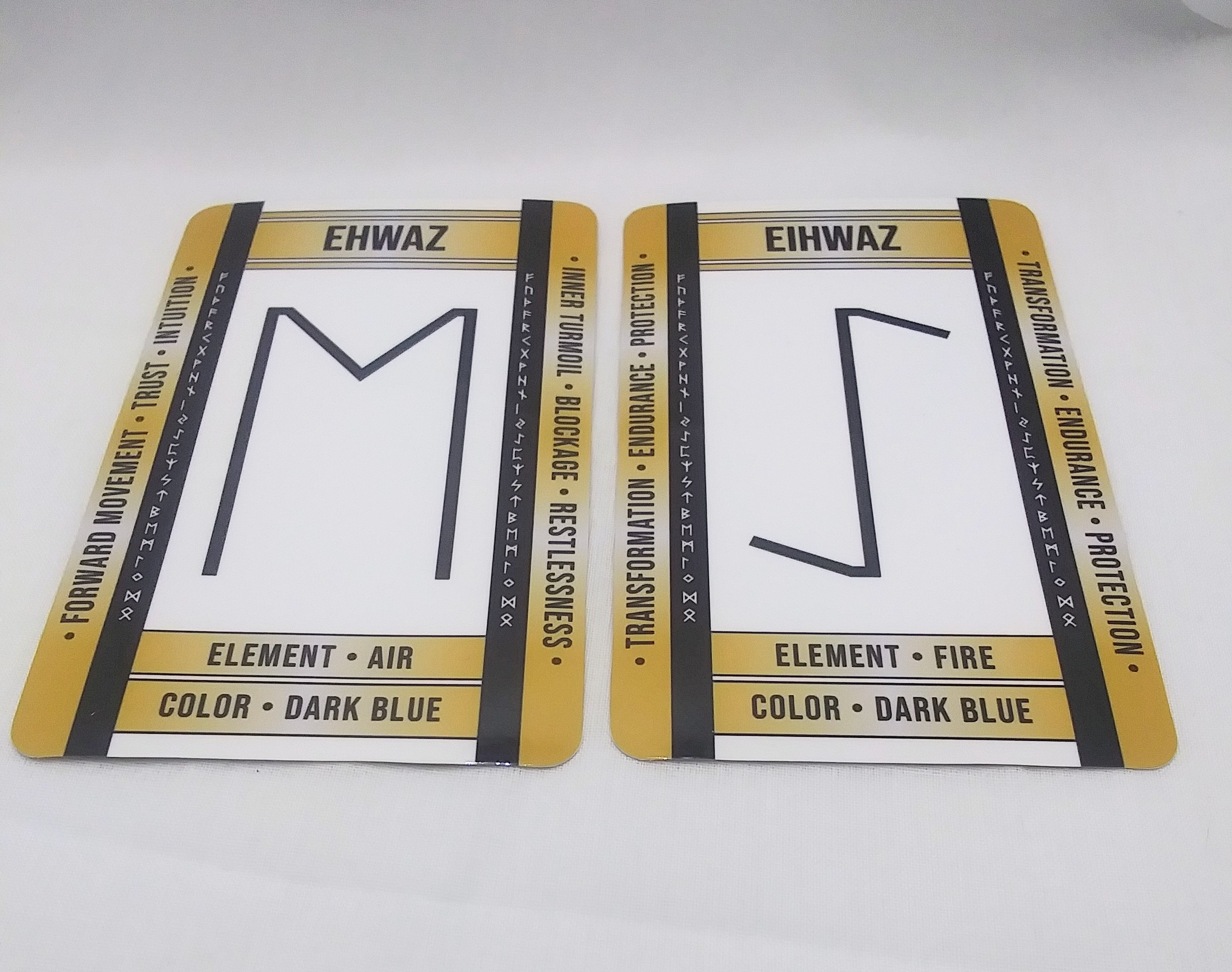 Gold Rune Cards by Wayuką́