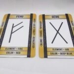 Gold Rune Cards by Wayuką́