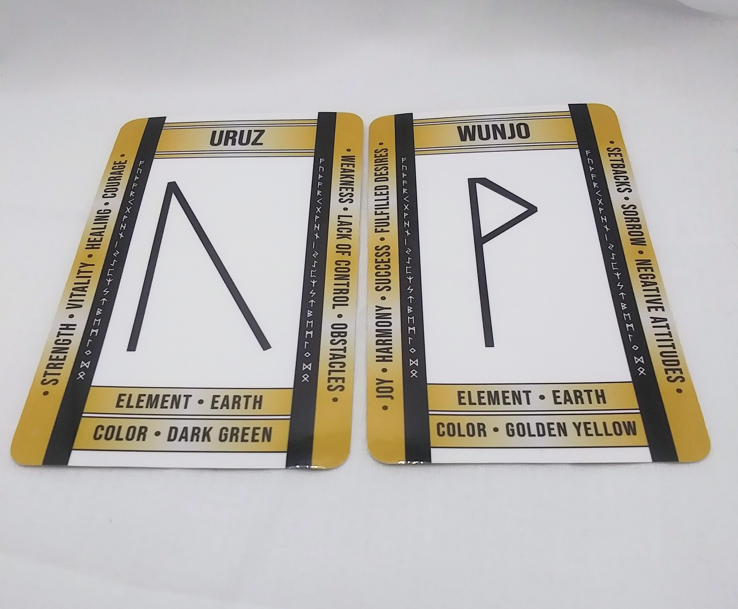 Gold Rune Cards by Wayuką́