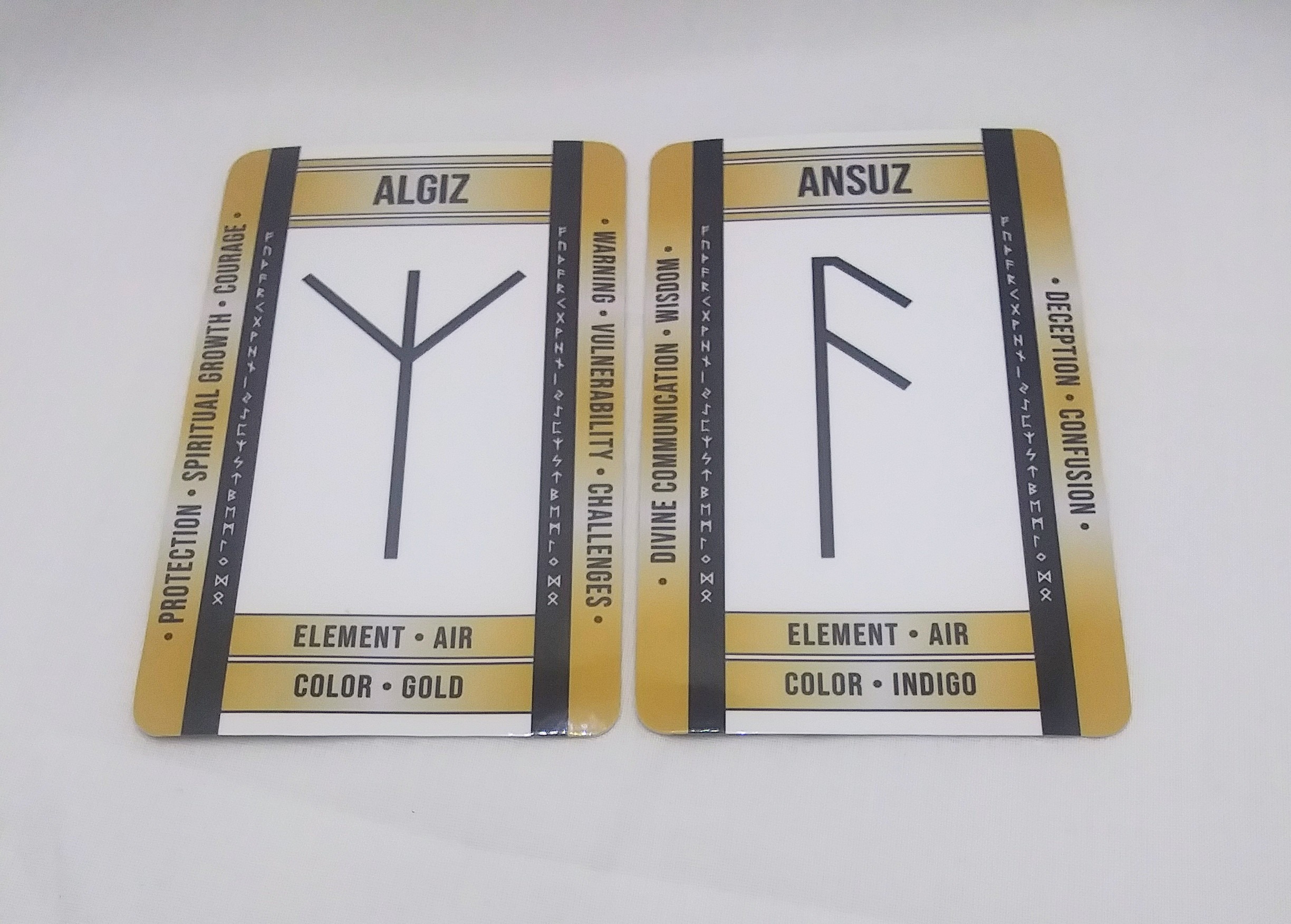 Gold Rune Cards by Wayuką́