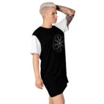 Aegishjalmr Runes Black T-shirt Dress by Wayuką́