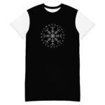 Aegishjalmr Runes Black T-shirt Dress by Wayuką́