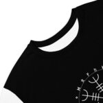 Aegishjalmr Runes Black T-shirt Dress by Wayuką́