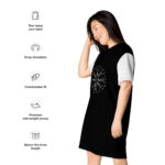 Aegishjalmr Runes Black T-shirt Dress by Wayuką́
