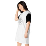 Aegishjalmr Runes White T-shirt Dress by Wayuką́