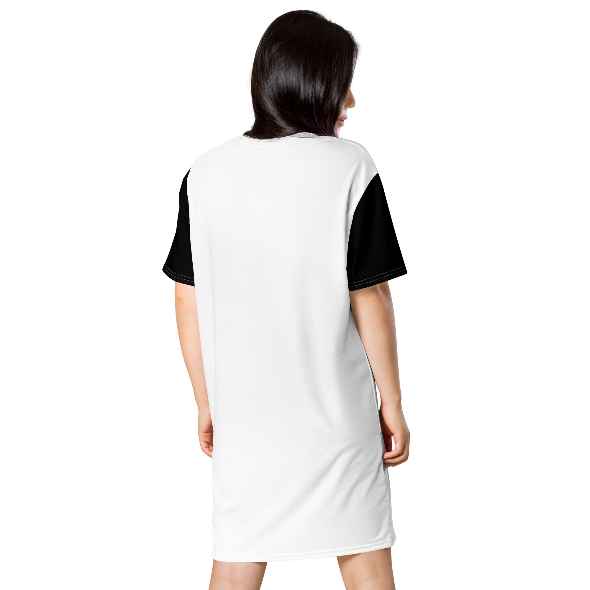 Aegishjalmr Runes White T-shirt Dress by Wayuką́