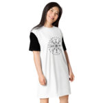 Aegishjalmr Runes White T-shirt Dress by Wayuką́