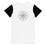 Aegishjalmr Runes White T-shirt Dress by Wayuką́