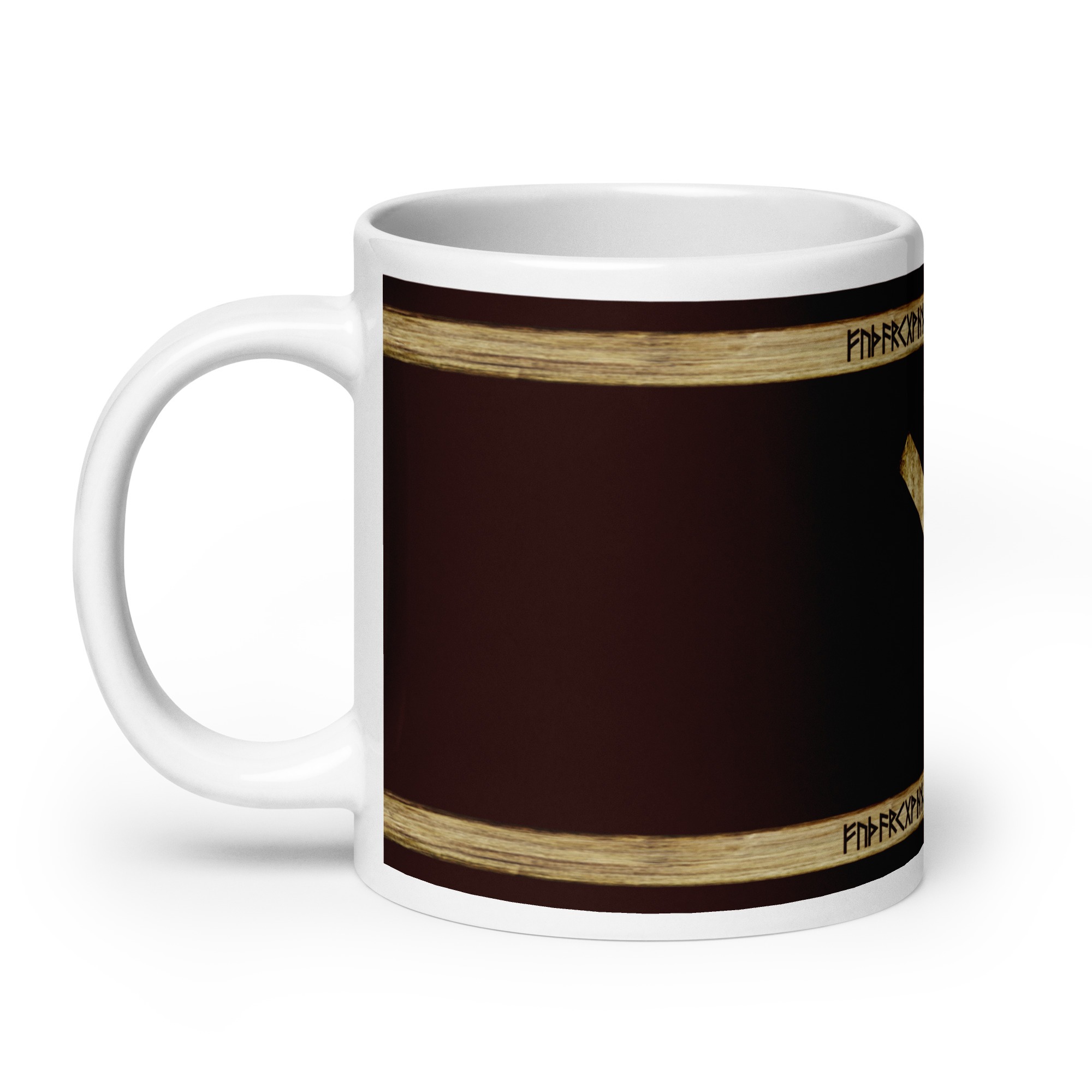 Algiz Brown Grunge Coffee Mug by Wayuką́