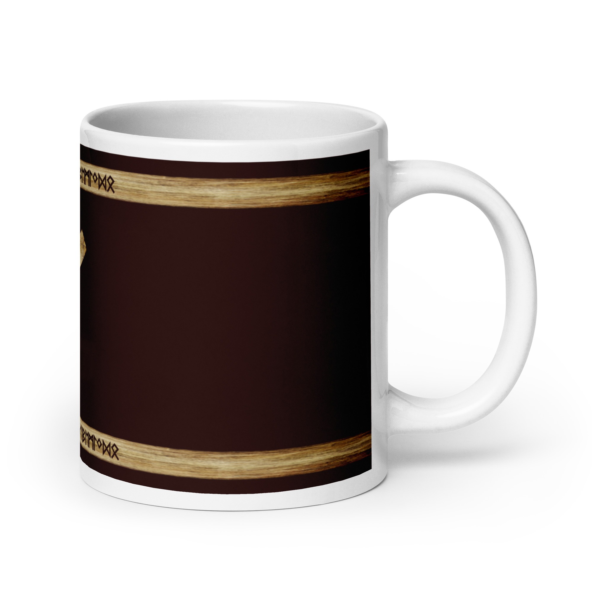 Algiz Brown Grunge Coffee Mug by Wayuką́