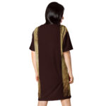 Algiz Brown Grunge T-shirt Dress by Wayuką́