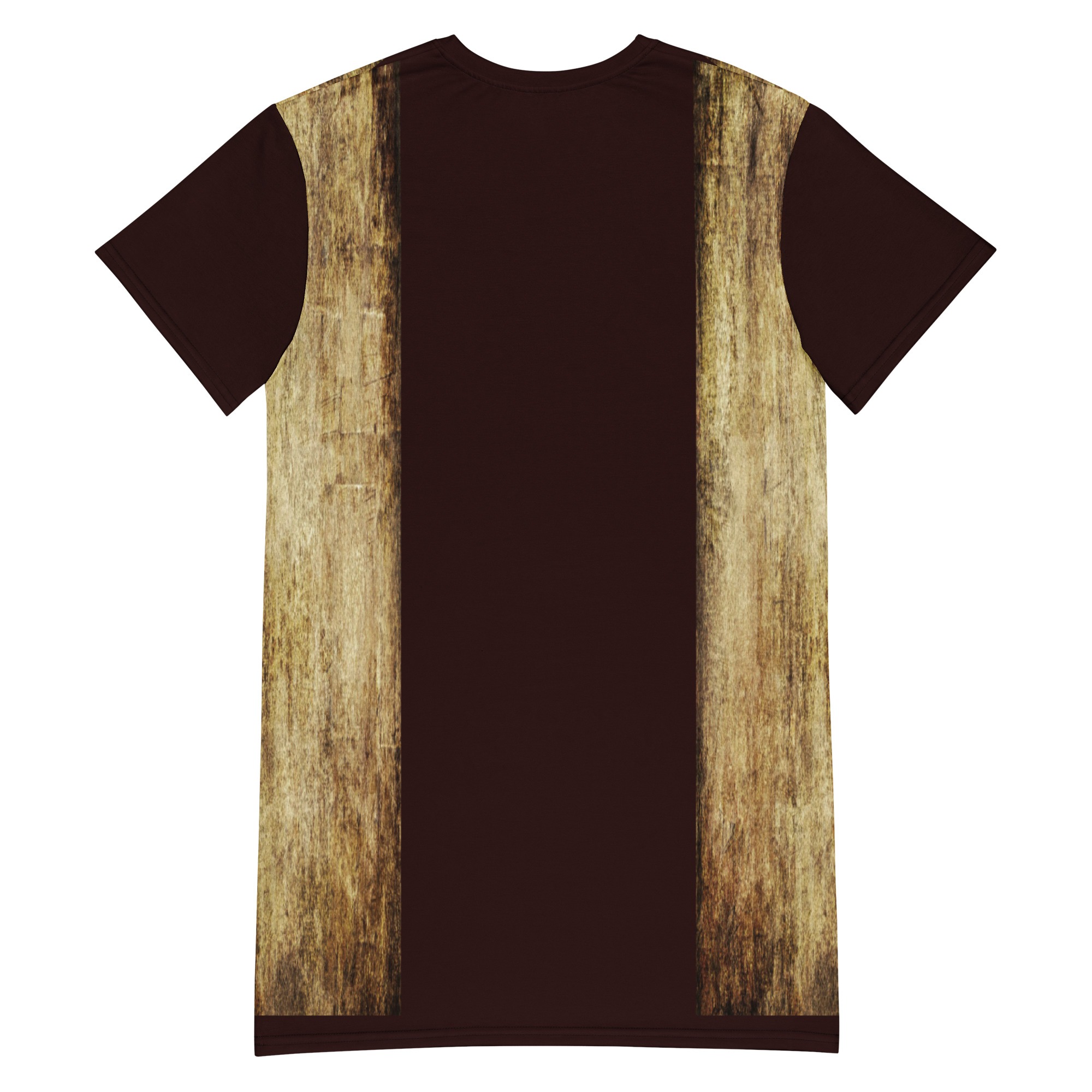 Algiz Brown Grunge T-shirt Dress by Wayuką́