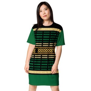 Celtic Runes 2 T-shirt Dress by Wayuką́