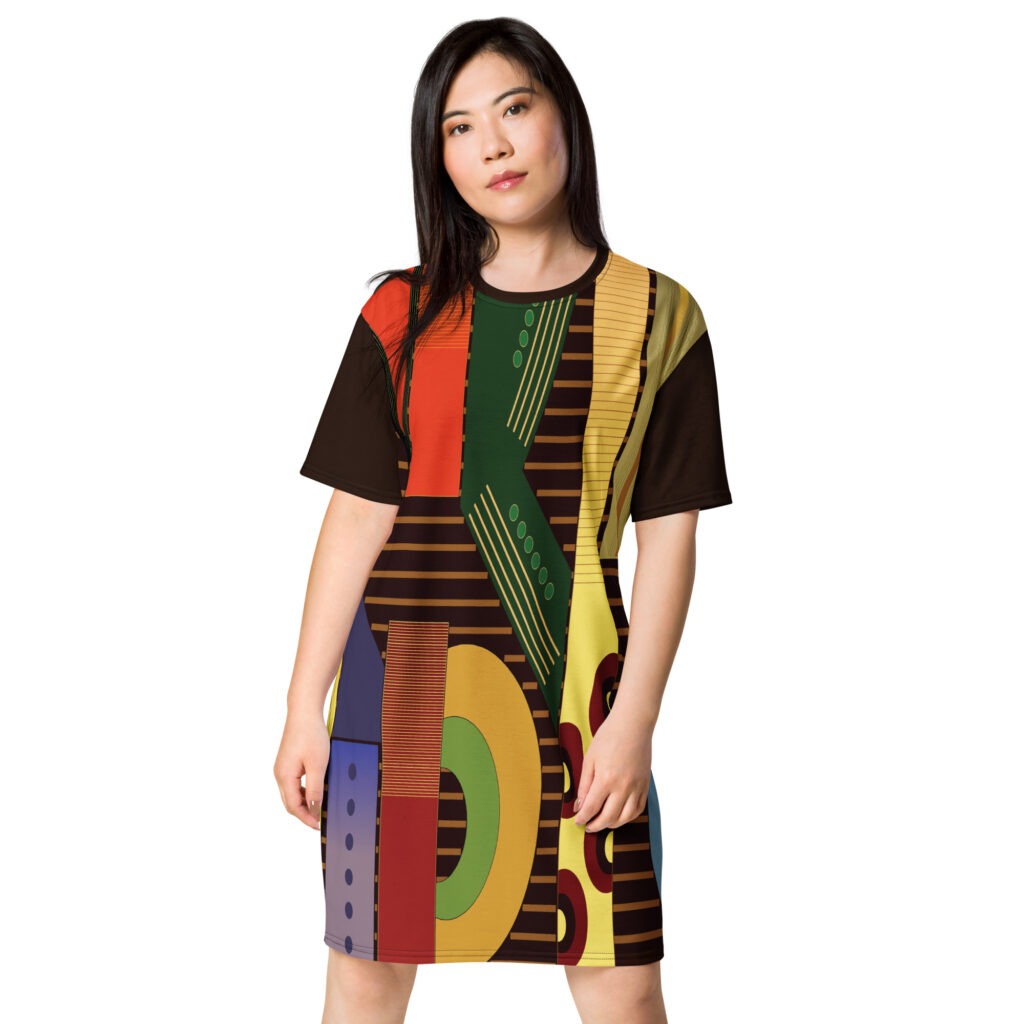 Perspective T-shirt Dress by Wayuką́