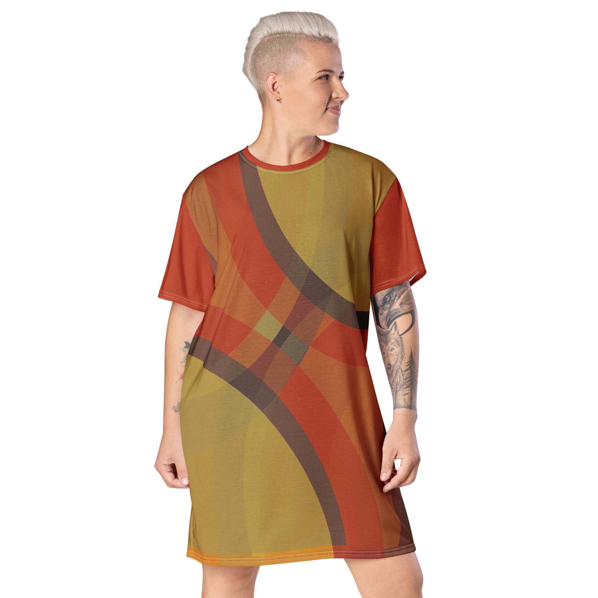 Dissolution T-shirt Dress by Wayuką́